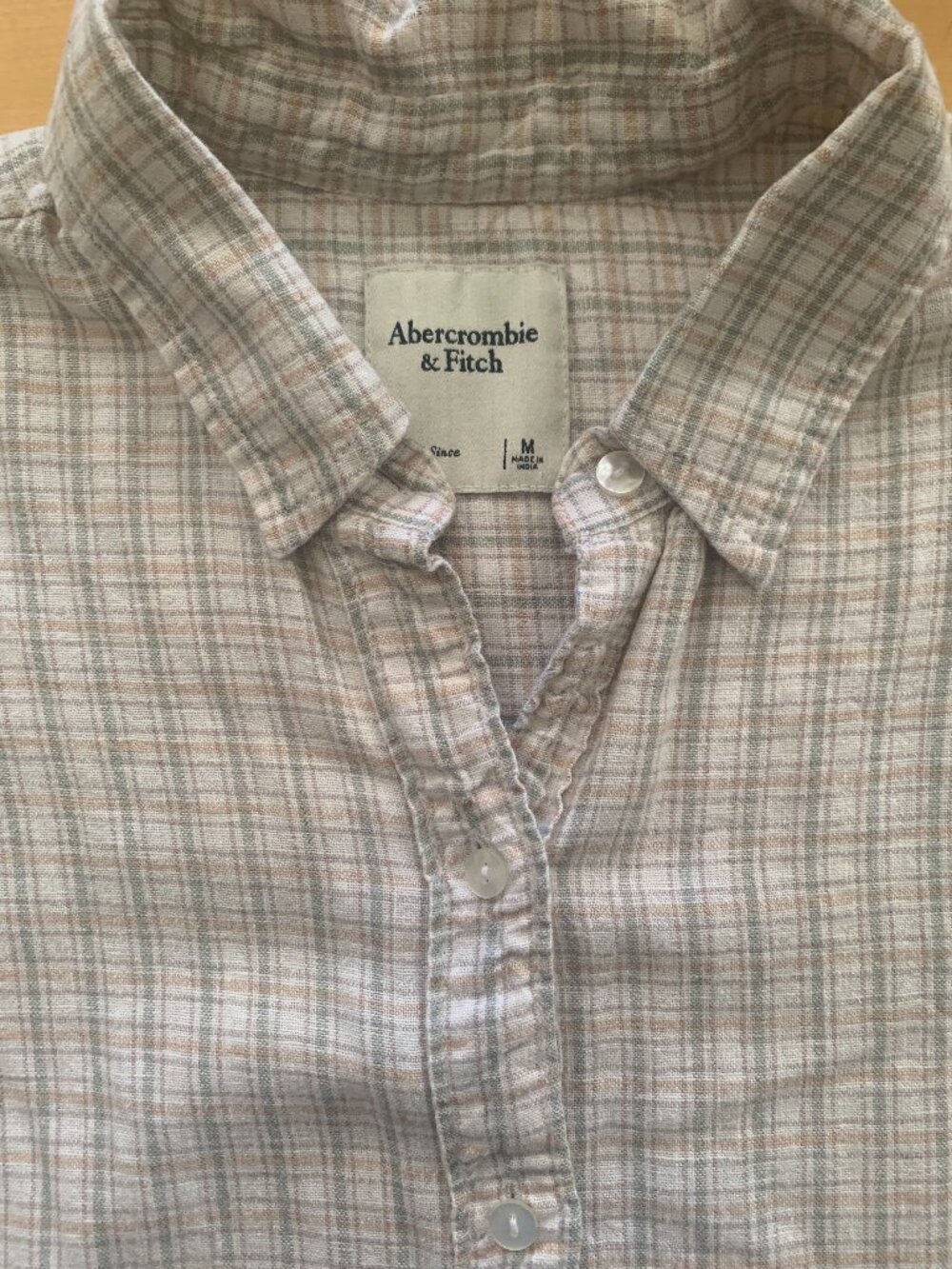 Abercrombie plaid button-down Medium